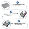 WOONEKY 3pcs Professional Stainless Steel Nail Clippers Set for Men Women Fingernail Clipper Catcher Oversized Nail Clipper Cutter view 4