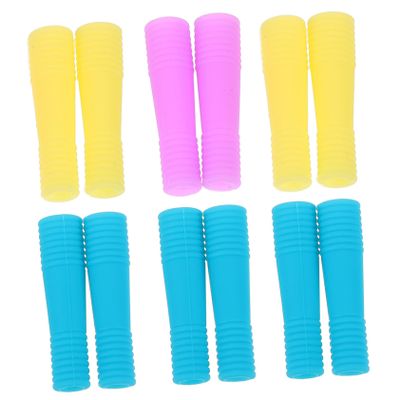NOLITOY 18pairs Cuticle Nipper Handle Grip Nail Cutter Silicone Sleeves Comfortable Handle Covers for Easy Manicure Random Color