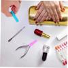 NOLITOY 18pairs Cuticle Nipper Handle Grip Nail Cutter Silicone Sleeves Comfortable Handle Covers for Easy Manicure Random Color view 2