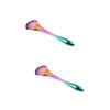 Beatifufu 2pcs Brush Electroplate Powder Brush Essential Makeup Tools for Professional Use Home view 1