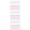 Beatifufu 60pcs High Rendering Silicone Lip Brush Applicator Pink Makeup Brushes Case for Daily Lipstick Test Family Friends view 1