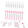 Beatifufu 60pcs High Rendering Silicone Lip Brush Applicator Pink Makeup Brushes Case for Daily Lipstick Test Family Friends view 4