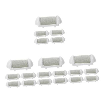 Beatifufu 20pcs Electric Foot File Roller Head Replacement Pedi Refills Foot Exfoliator Pedicure Tool