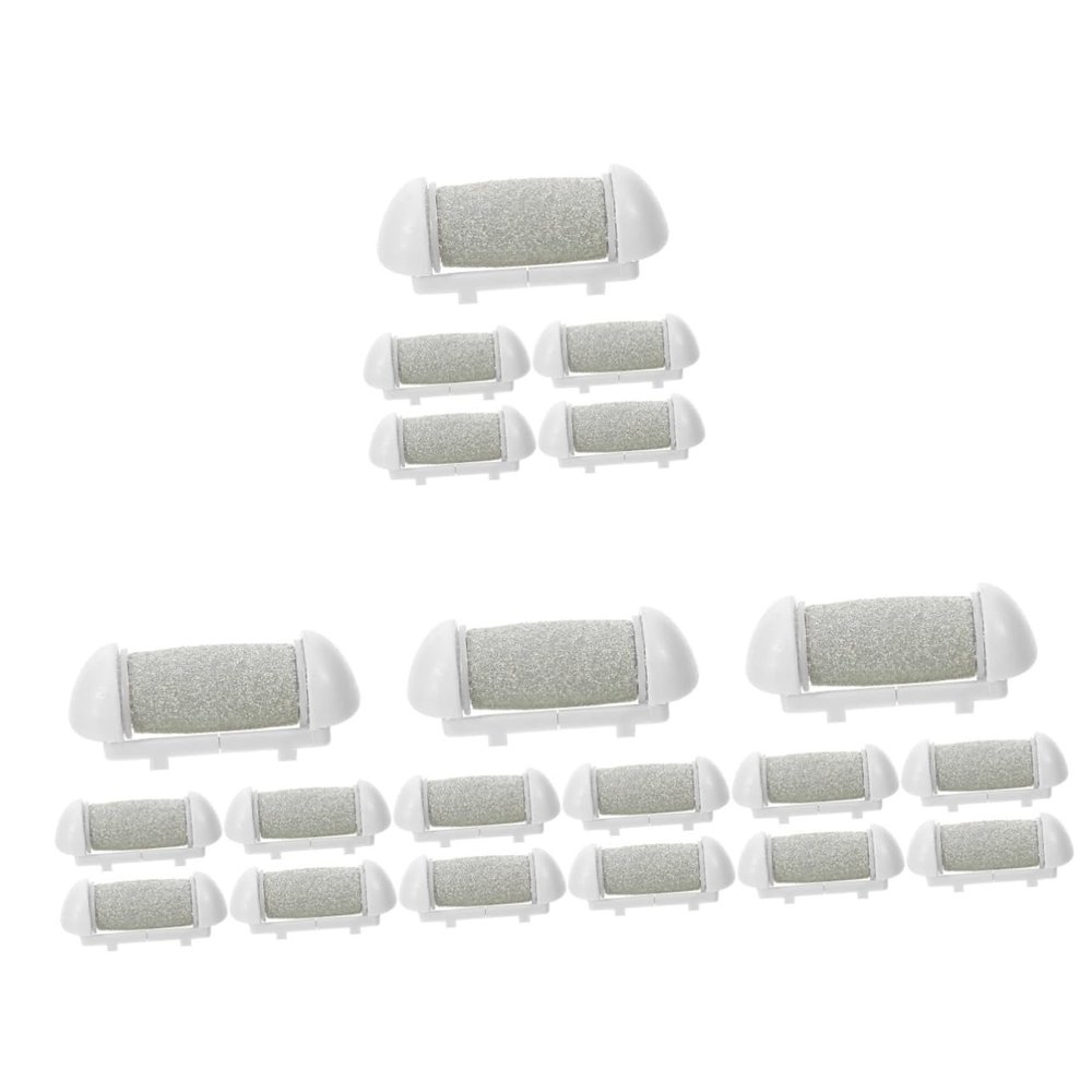 Beatifufu 20pcs Electric Foot File Roller Head Replacement Pedi Refills Foot Exfoliator Pedicure Tool