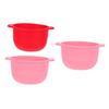 Didiseaon 3pcs Silicone Waxing Bowl Non-stick Hair Removal Tool Wax Bean Melting Pot for Home Salon Random Color view 1