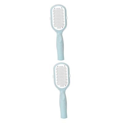 Beatifufu 2pcs Safe Practical Foot File Remover for Dry Skin Calluses Dead Skin Portable Stainless Steel Scrubber