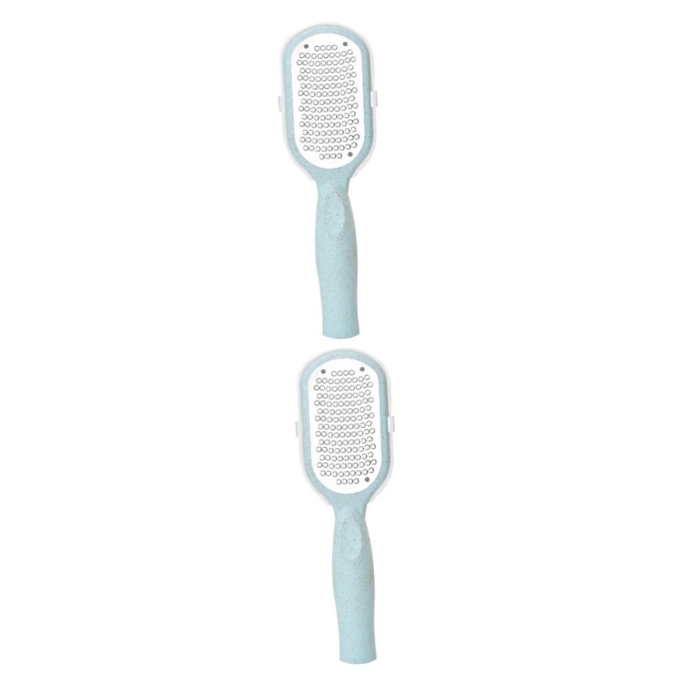 Beatifufu 2pcs Safe Practical Foot File Remover for Dry Skin Calluses Dead Skin Portable Stainless Steel Scrubber