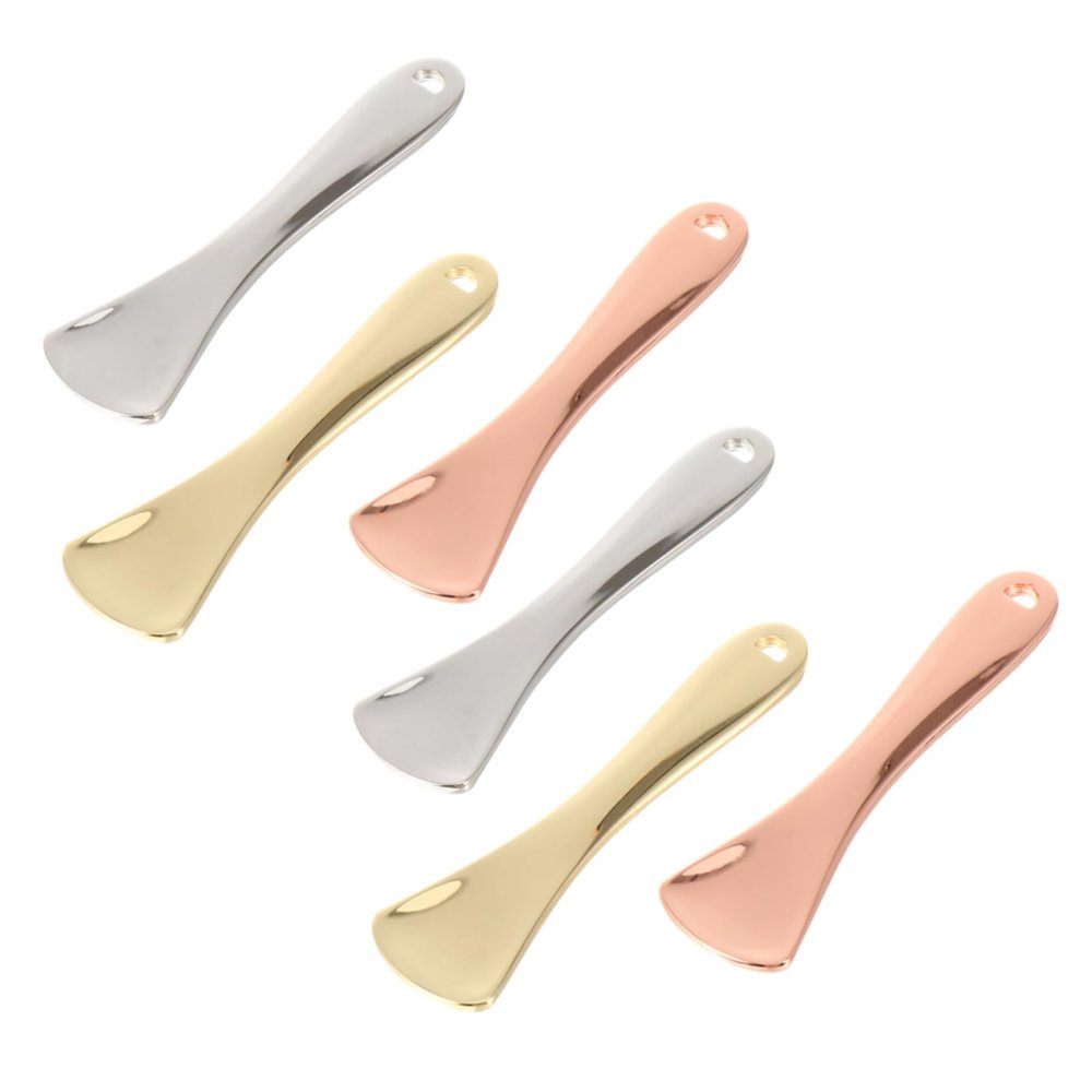 Didiseaon 6pcs Eye Cream Spoon Metal Eye Massage Stick for Skincare Lightweight and Portable Makeup Spatula for Creams and Lotions Easy to Clean and Store for Daily Use Random Color