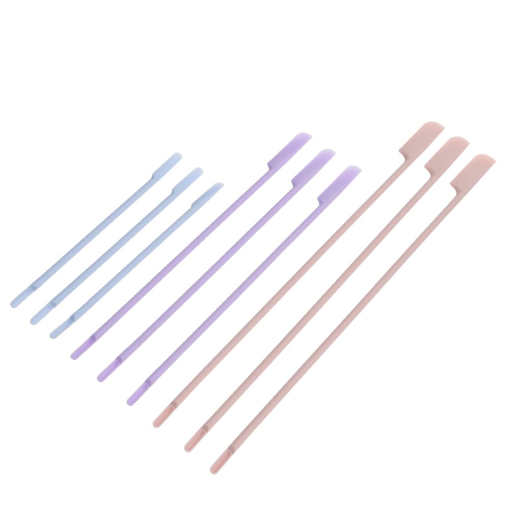 Didiseaon 9pcs Makeup Tools Silicone Beauty Spatula Makeup Scaper Applicator Non-slip Handle for Lotion Shampoo Conditioner