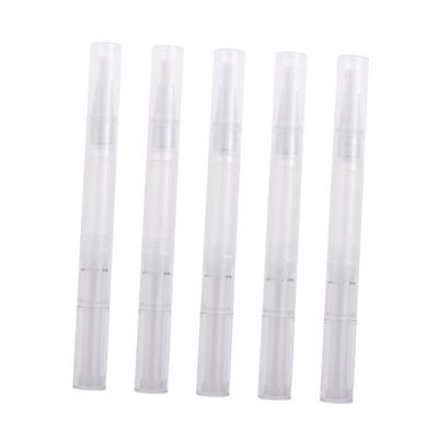MERRYHAPY 3ml Empty Nail Oil Pen Brush Tip Plastic White 10pcs