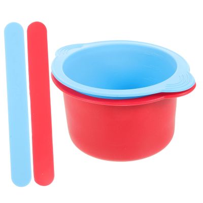 NOLITOY 2pcs Silicone Wax Melt Warmer Liner Replacement Bowl for Hair Removal Waxing Smooth Non-stick Heat Resistant Bowl
