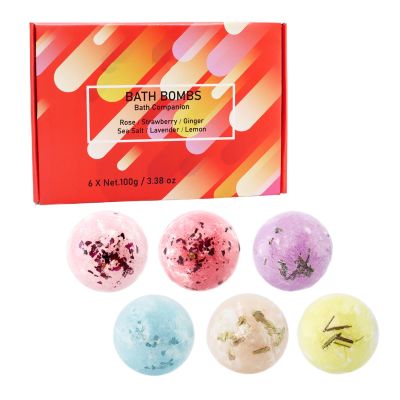 Bath Ball, Relaxing Bath Balls, Natural Shower Balls, Bubble Spa Balls, Bath-Bombs Set, 6X Bath Balls Kit, Spa Bath Balls, Relaxing Bath Balls Set of 6 for Spa Experience