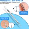 EFAH Care 2Pcs Stainless Steel Pimple Extractor Acne Treatment Tool Surgical Blemish Grade Blackhead Remover Perfect for face and Nose Easy to Clean (Silver) view 2