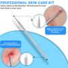 EFAH Care 2Pcs Stainless Steel Pimple Extractor Acne Treatment Tool Surgical Blemish Grade Blackhead Remover Perfect for face and Nose Easy to Clean (Silver) view 3