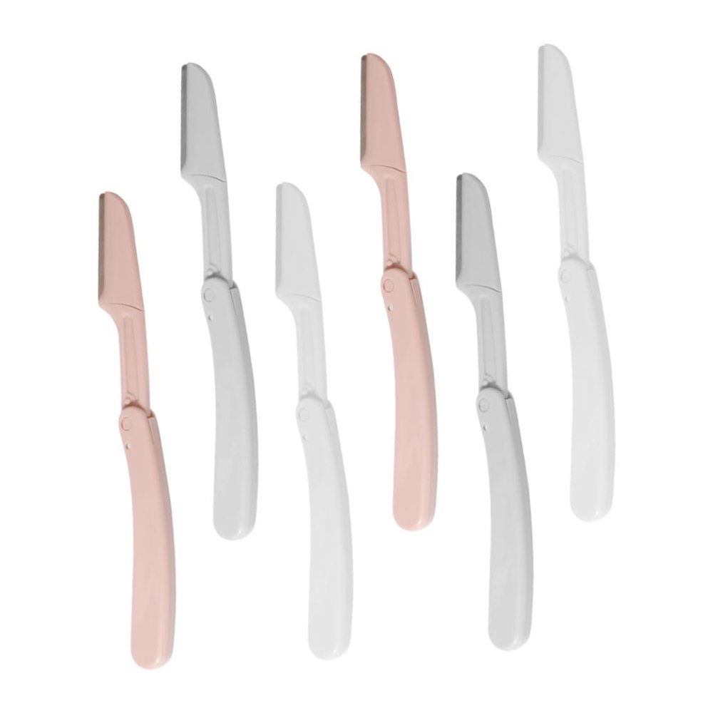 Didiseaon 6pcs Face Eyebrow Razor Foldable Brow Shaver Sensitive Skin Razor Women Face Shavers Eyebrow Shaper Exfoliating Tools