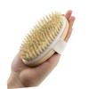 Wooden Spa Massager Bristle Bath Brush for Women, Brown view 1