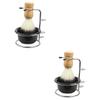 Didiseaon 2sets Shaving Brush Stand Slots and Bowl Kit Professional Barber Tool Shaving view 1