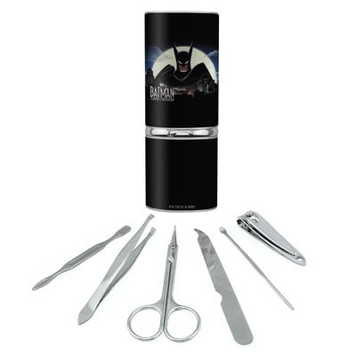 Batman: Caped Crusader Over Gotham Stainless Steel Manicure Pedicure Grooming Beauty Care Travel Kit