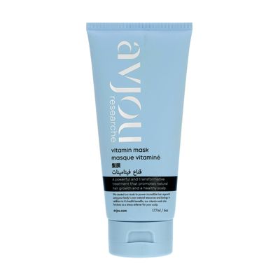 Avjou Researche Vitamin Mask  Supports the Look of Thicker, Fuller Hair  Vegan, Color & Keratin Safe, Hydrates & Strengthens with Redensyl  Designed for All Hair Types, 6 oz