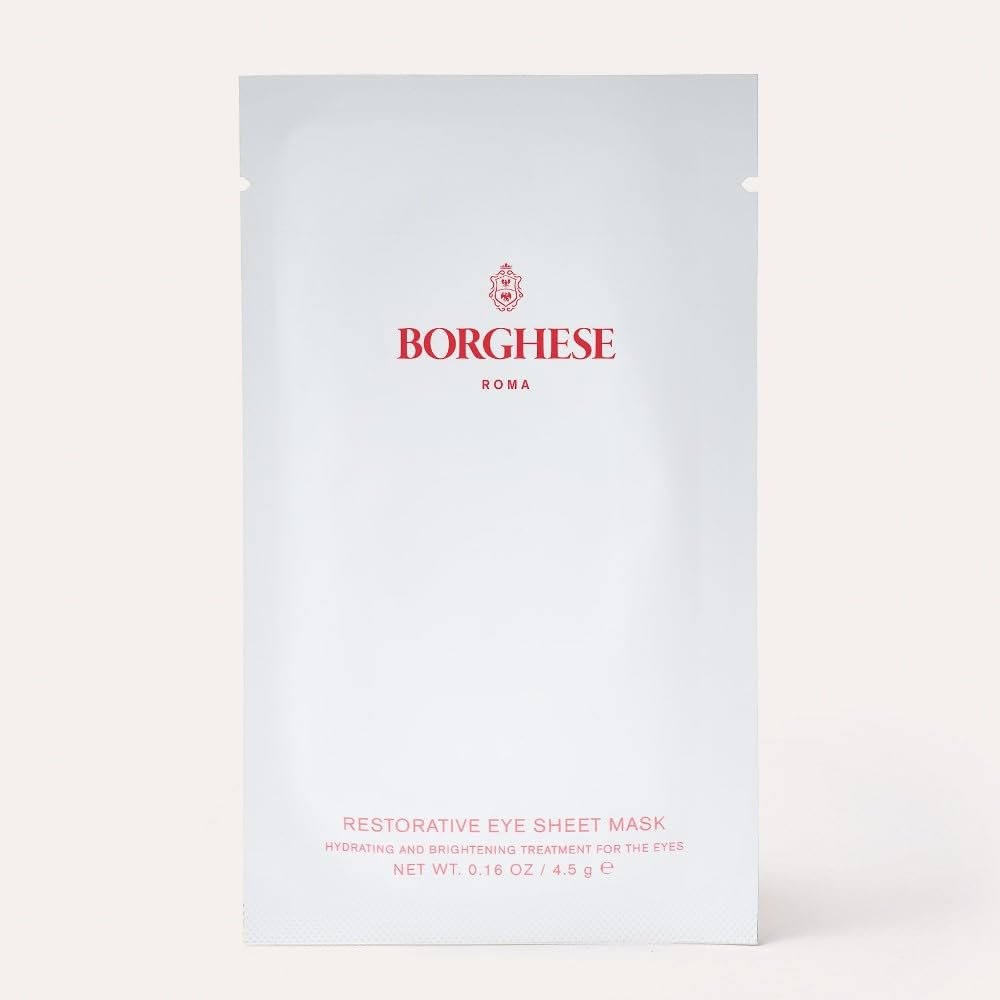 Borghese Restorative Eye Sheet Masks - Nourishing and Brightening Under Eye Treatment Masks, 6 Pairs