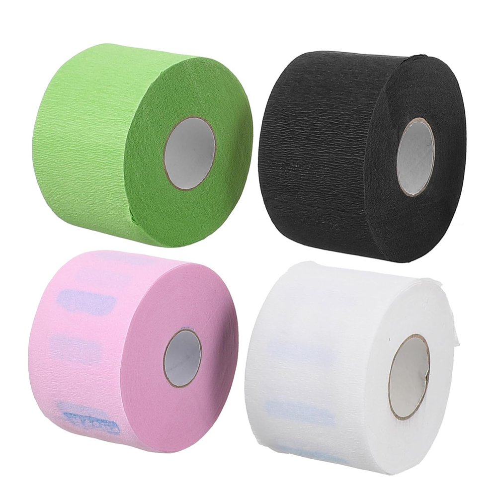 IWOWHERO 4rolls Barber Shop Neck Paper Barbershop Neck Strips Hair Cutting Supplies