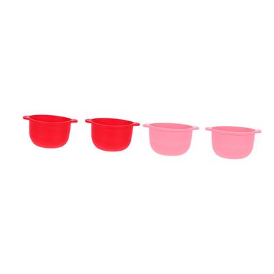 NOLITOY 4pcs Silicone Wax Melting Bowl Reusable Folding Bowl for Hair Removal Beauty Care Accessory Candy Random Color