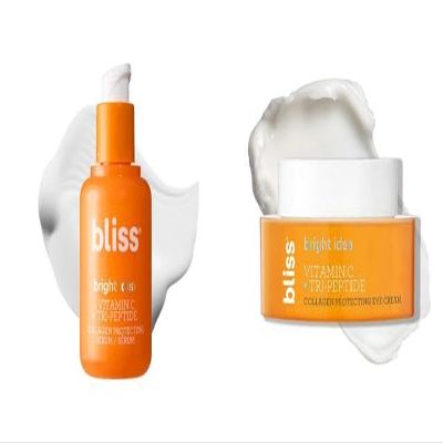 Bliss Bright Idea Vitamin C Serum & Eye Cream Duo - Brightening and Hydrating - Anti-aging Serum, Reduces Fine Lines - Clean, Vegan & Cruelty-Free