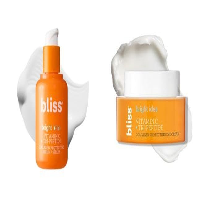 Bliss Bright Idea Vitamin C Serum & Eye Cream Duo - Brightening and Hydrating - Anti-aging Serum, Reduces Fine Lines - Clean, Vegan & Cruelty-Free