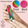 12 ALAZCO Jumbo Dual-Sided Nail File Emery Board Medium & Coarse Grit Cushioned Easy Grip Comfort Filing Smoothing Nails TSA Travel Approved Colorful Abstract Design view 3