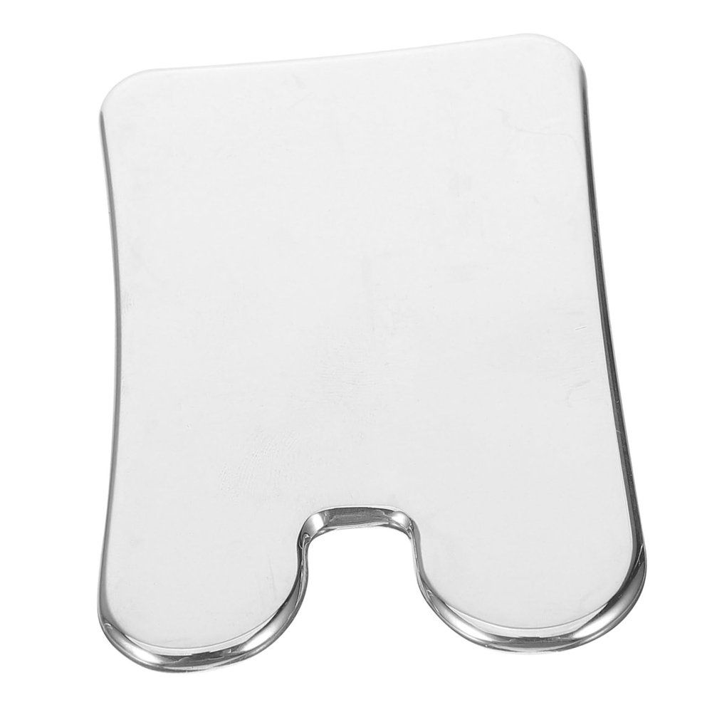 BIUDECO Stainless Steel Face Scraping Board Gua Sha Tool Facial Massage Scraper Double Chin Reducer Face Massager Tool
