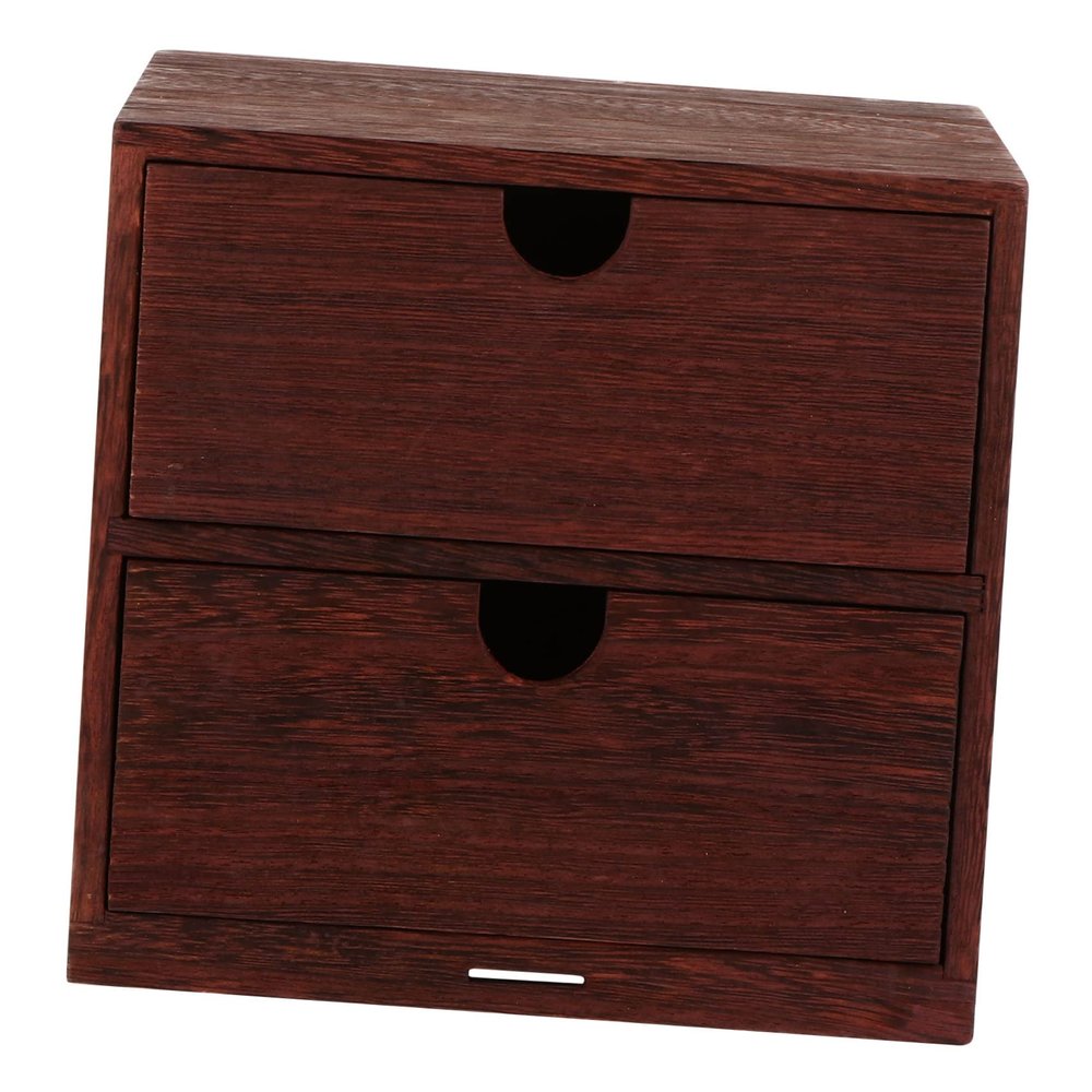 1pc Solid Wood Storage Box Dresser Drawer Organizer Simple Tabletop Jewelry Storage Case