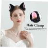 WATIIFUFU 1pair Cat Ears Hair Clip Lovely Cosplay Accessories for Parties Halloween and Christmas Fluffy Ear Barrettes for Women and Girls Unique Design for Festive Celebrations view 3