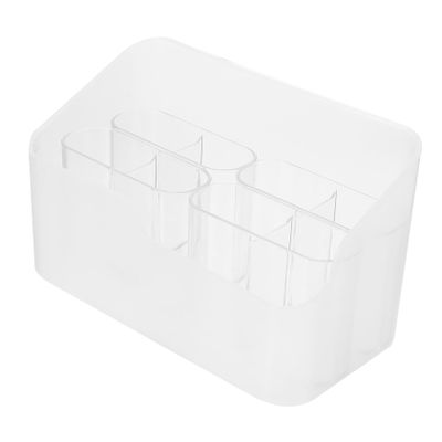 COSMEVIVI Makeup Organizer Box with Removable Compartments Large Capacity Cosmetic Storage Case for Vanity Bathroom and Bedroom Lightweight Multi-purpose Display Container White