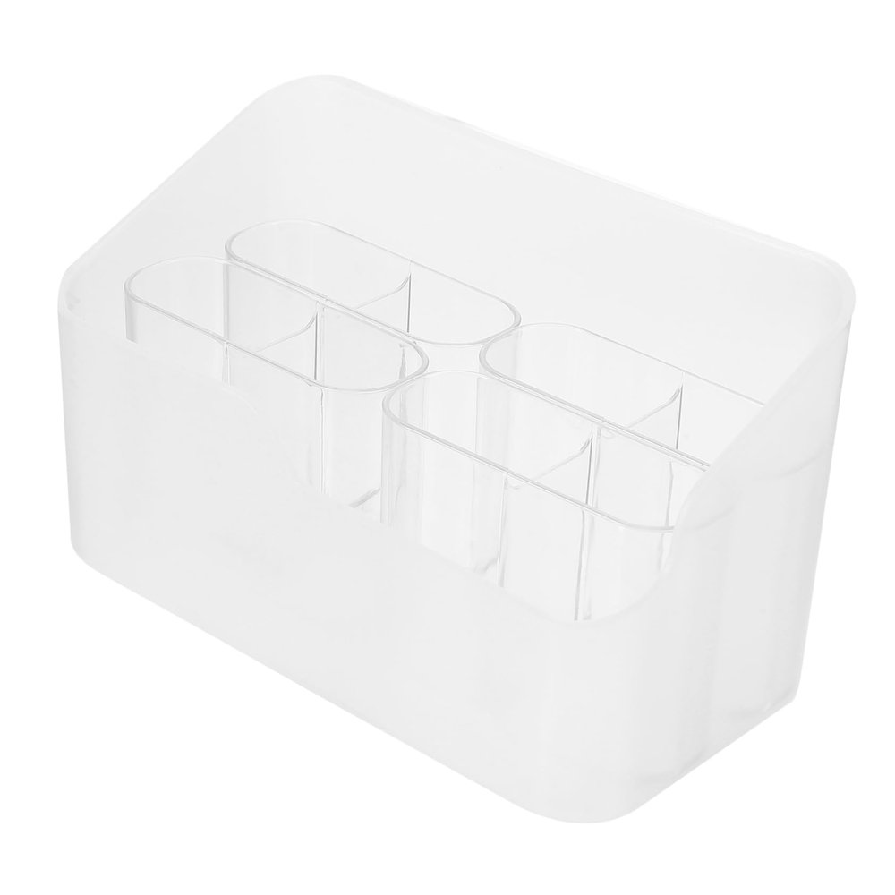 COSMEVIVI Makeup Organizer Box with Removable Compartments Large Capacity Cosmetic Storage Case for Vanity Bathroom and Bedroom Lightweight Multi-purpose Display Container White
