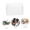 COSMEVIVI Makeup Organizer Box with Removable Compartments Large Capacity Cosmetic Storage Case for Vanity Bathroom and Bedroom Lightweight Multi-purpose Display Container White view 2
