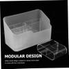 COSMEVIVI Makeup Organizer Box with Removable Compartments Large Capacity Cosmetic Storage Case for Vanity Bathroom and Bedroom Lightweight Multi-purpose Display Container White view 3
