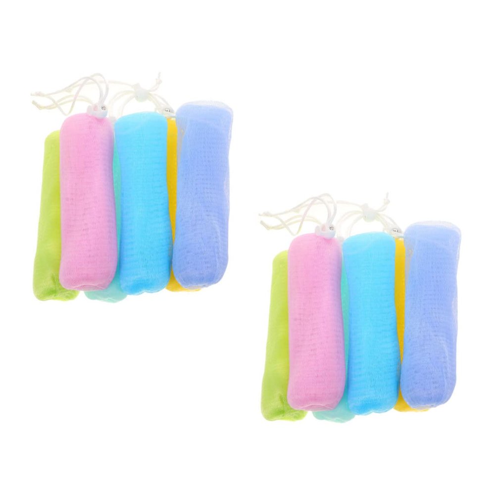 Baluue 12pcs Foaming Soap Net Pouch Handmade Soap Maker Cleansing Net for and Exfoliation Random Colors for Bath and Shower Use
