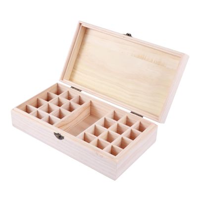 FOMIYES Wooden Essential Oil Storage Box Portable Organizer for Travel and Home Keeps Bottles Safe and Organized for Aromatherapy Enthusiasts