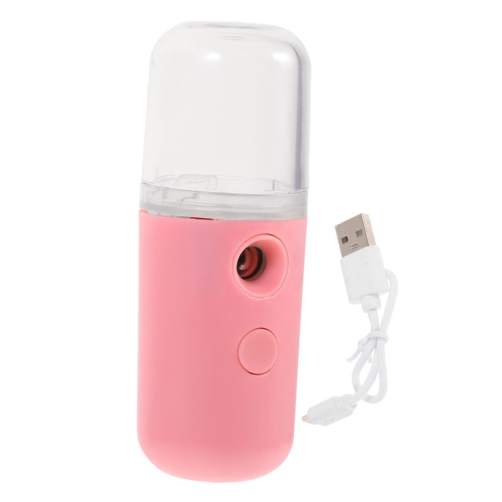 FRCOLOR USB Nano Mist Facial Steamer Portable Handheld Hydration Sprayer for Skin Care Rechargeable USB Charging Non- Grip for Daily Moisturizing and Refreshing