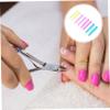 Ipetboom 4 Pack Cuticle Nipper Handle Cover Silicone Trimmer Handle Sleeve Safe Manicure Scissors Guard Non-slip Color Random view 4