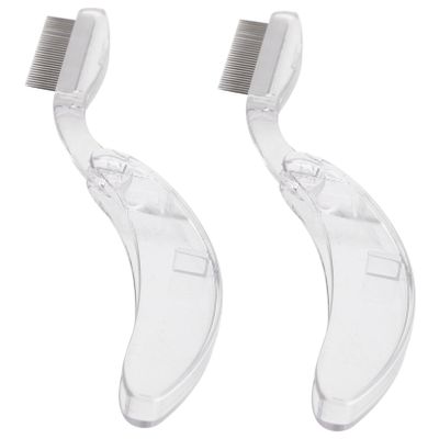BIUDECO 2pcs Eyelash and Eyebrow Comb Stainless Steel Metal Lash Separator Brush for Makeup Portable Dual-use Eyebrow Grooming Tool and Lightweight for Daily Use
