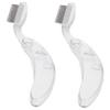 BIUDECO 2pcs Eyelash and Eyebrow Comb Stainless Steel Metal Lash Separator Brush for Makeup Portable Dual-use Eyebrow Grooming Tool and Lightweight for Daily Use view 1