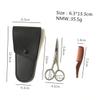 WOONEKY Beard Scissors Set Mustache Eyebrow Trimmer Hair Tools for Men Stainless Steel Scissor Kit for Barber Shops Home Use view 2