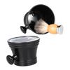 Didiseaon Portable Plastic Shaving Bowl Men Shaving Soap Cup Round Handle Black for Face Care view 4