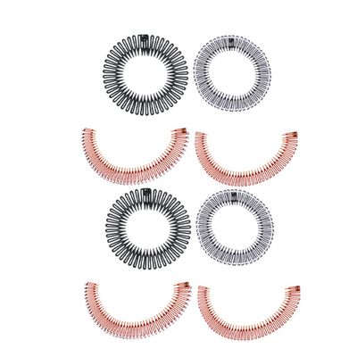 Didiseaon 8pcs Flexible Teeth Hair Combs Plastic Headbands for Easy Styling Includes Black Rhinestone-studded Coffee Options for Women Teens and Special Occasions