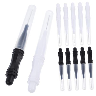 Mikinona 60pcs Eyebrow Brush with Caps Compact Brow Brush Tool for Lamination Portable Eyebrow Applicator for Women for Eyelash Extensions and Makeup