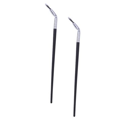Baluue 2pcs Curved Fan Eye Lash Brush Durable Makeup Tools for Lower Lashes Skin-friendly Material Convenient for Professional and Home Use