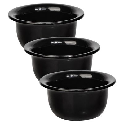 minkissy 3pcs Household Shaving Bowls for Men Shave Cup Elegant Design for Home Use and Barbershops Comfortable Grip and Stable Base