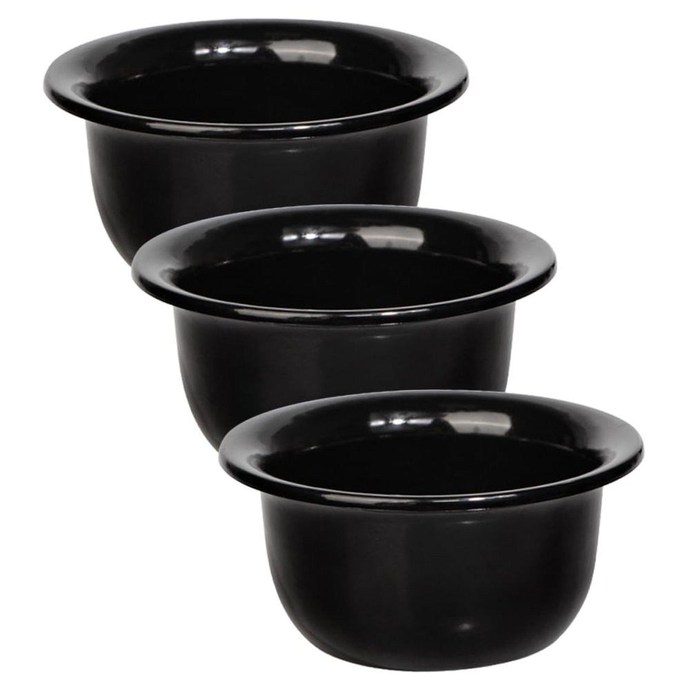 minkissy 3pcs Household Shaving Bowls for Men Shave Cup Elegant Design for Home Use and Barbershops Comfortable Grip and Stable Base