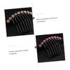 Beatifufu 4pcs Seven Tooth Hair Insert Comb Flower Design Women Headwear Rhinestone Hair Ornament for Parties Random Color view 4